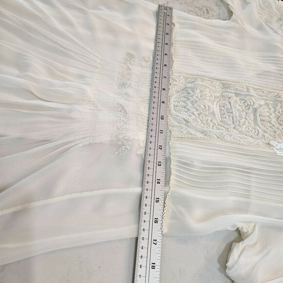 Sundance White Embroidered Dress XS Cream Boho Feminine Peasant NWOT - Picture 10 of 12
